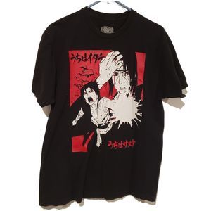 Men's Naruto Shippuden Black Sasuke Itachi Ripple Junction Tee Size L